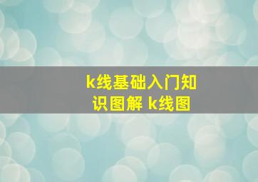 k线基础入门知识图解 k线图